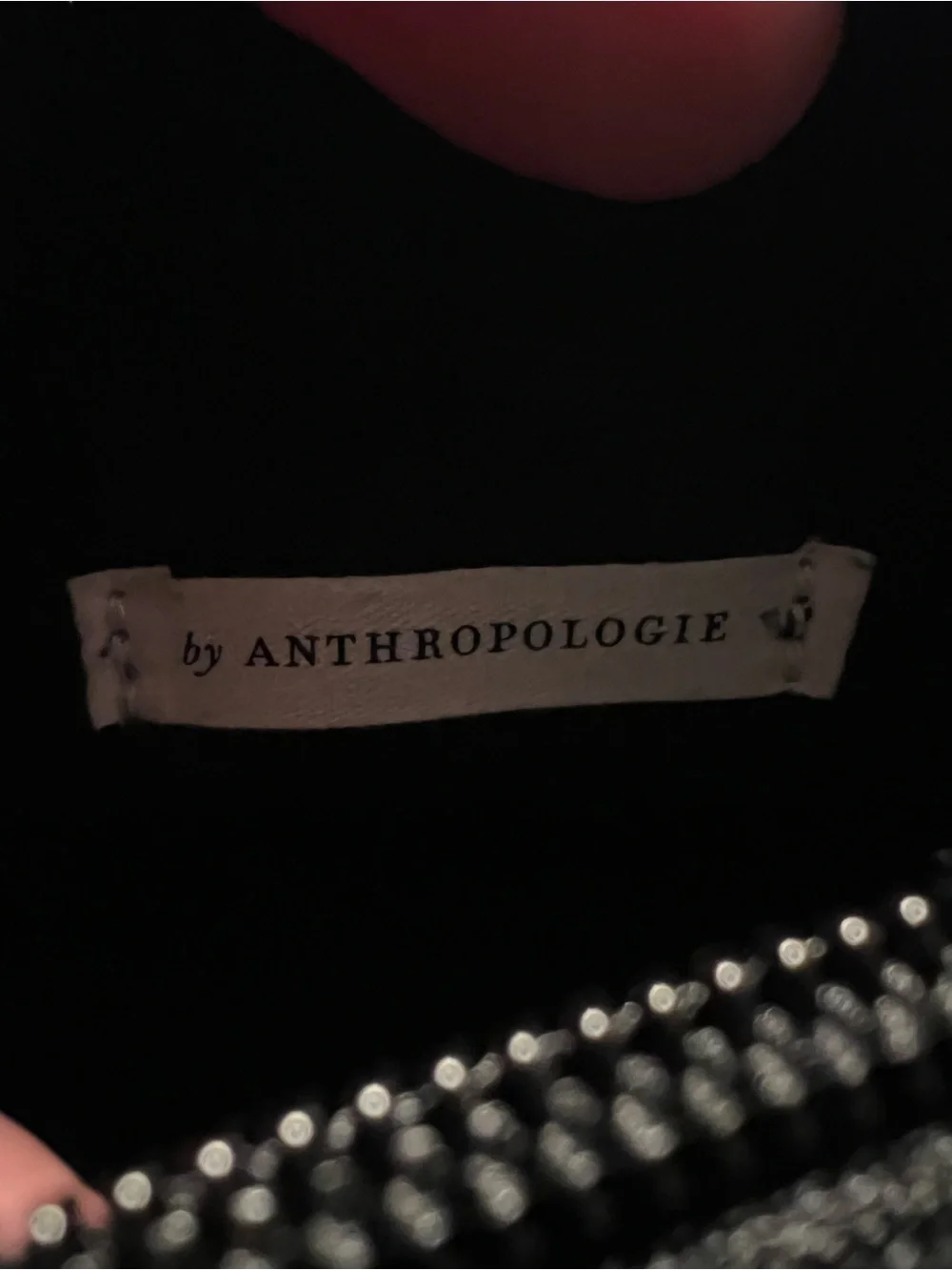 Anthropologie Black micro Crossbody with Gold Hardware
